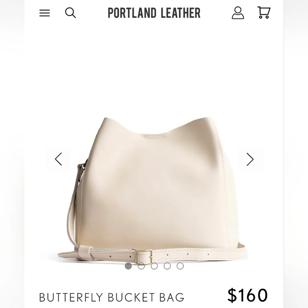 Portland Leather Goods Butterfly Bag In Bone - Picture 14 of 16